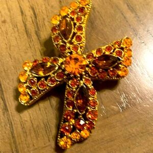 Weiss Amber Brooch